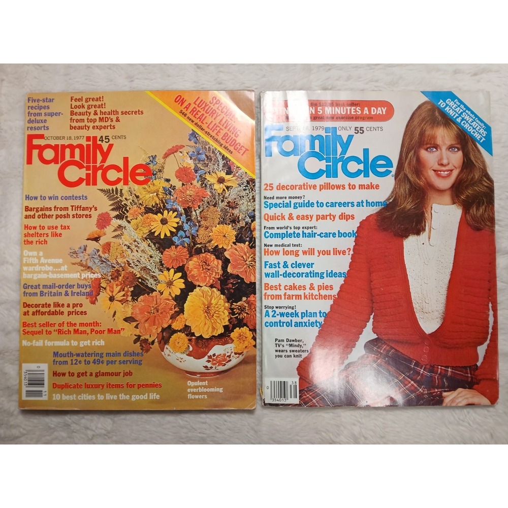 Two Vintage‎ Family Circle Magazines 1977 October & 1979 September Mork & Mindy